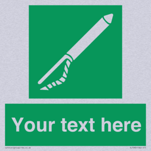 Custom sign safe condition Line throwing appliance